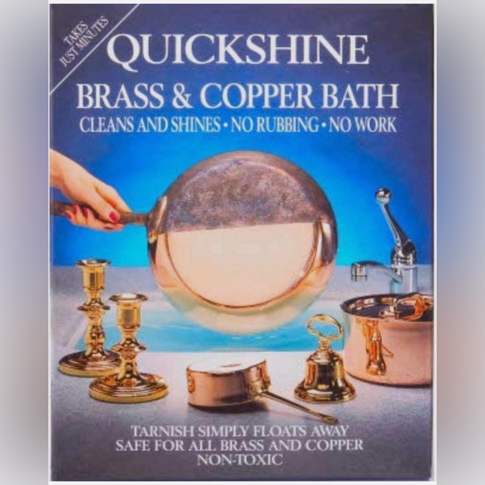 NIB Quickshine Brass & Copper Clean & Shine Bath Removes Dirt & Tarnish 4pack